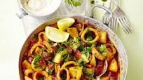 Tender summer squid with chorizo & aïoli Tender summer squid with chorizo & aïoli