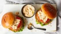 Air-Fryer Portobello Burgers with Thousand Island Aïoli Air-Fryer Portobello Burgers with Thousand Island Aïoli