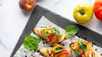 Caprese Peach Bruschetta Caprese Peach Bruschetta