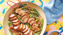 One-Pan Pork Tenderloin with Asparagus and Snow Peas One-Pan Pork Tenderloin with Asparagus and Snow Peas