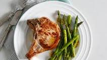 Sheet Pan Pork and Asparagus with Mustard Vinaigrette Sheet Pan Pork and Asparagus with Mustard Vinaigrette