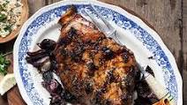 Roast leg of lamb with mint sauce Roast leg of lamb with mint sauce