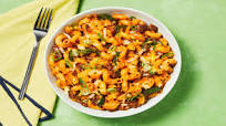 Southwest Beef Cavatappi Skillet with Poblano & Smoky Red Pepper Crema Southwest Beef Cavatappi Skillet with Poblano & Smoky Red Pepper Crema