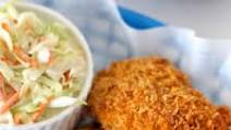 Oven-Fried Chicken with Homemade Coleslaw Oven-Fried Chicken with Homemade Coleslaw