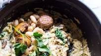 Creamy White Bean and Parmesan Mushroom Orzo Creamy White Bean and Parmesan Mushroom Orzo