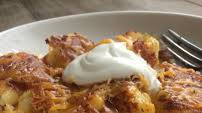 Smashed and fried baked potatoes Smashed and fried baked potatoes