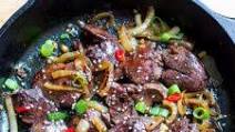 Asian-Style Chicken Livers & Onions Asian-Style Chicken Livers & Onions