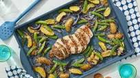 Sheet Pan Italian Pork Roast with Fingerling Potatoes, Sugar Snap Peas & Hot Honey Dressing Sheet Pan Italian Pork Roast with Fingerling Potatoes, Sugar Snap Peas & Hot Honey Dressing