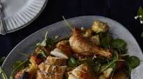 Zuni Café Bread Salad with Currants, Pine Nuts, Scallions & Roasted Chicken Zuni Café Bread Salad with Currants, Pine Nuts, Scallions & Roasted Chicken
