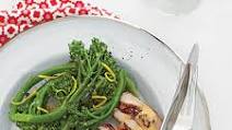 Cranberry-Apricot Stuffed Pork Chop with Broccolini Cranberry-Apricot Stuffed Pork Chop with Broccolini