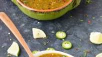 Homemade Green Enchilada Sauce with Roasted Tomatillos - Recipe Homemade Green Enchilada Sauce with Roasted Tomatillos - Recipe