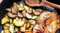 Garlic Butter Pork Chops with Zucchini Garlic Butter Pork Chops with Zucchini