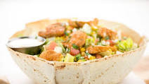 Chicken Ranch Taco Salad with homemade tortilla bowl Chicken Ranch Taco Salad with homemade tortilla bowl