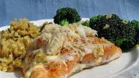 Baked Salmon Topped With Crab Baked Salmon Topped With Crab