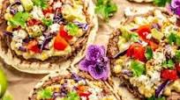 Grilled Vegetarian Tostadas Grilled Vegetarian Tostadas