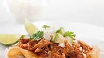 Spicy Mexican Shredded Pork Tostadas (Tinga) Spicy Mexican Shredded Pork Tostadas (Tinga)