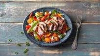 Glazed Pork Tenderloin with Basmati Rice and Veggie Jumble Glazed Pork Tenderloin with Basmati Rice and Veggie Jumble