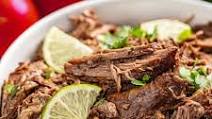 Easy Slow Cooker Chili-Lime Mexican Shredded Beef Easy Slow Cooker Chili-Lime Mexican Shredded Beef