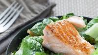 Salmon Caesar Salad with Homemade Sourdough Croutons Salmon Caesar Salad with Homemade Sourdough Croutons