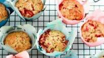 Dairy free Strawberry Rhubarb Oat Muffins Dairy free Strawberry Rhubarb Oat Muffins