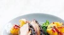 Chinese roasted pork neck with a peachy salsa Chinese roasted pork neck with a peachy salsa