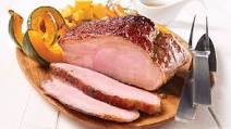 Roast maple-glazed pork loin with mustard and rosemary Roast maple-glazed pork loin with mustard and rosemary