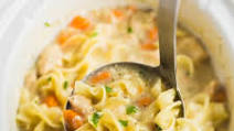 Easy Slow Cooker Creamy Chicken Noodle Soup Easy Slow Cooker Creamy Chicken Noodle Soup