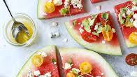 Watermelon Salad Wedges with Blue Cheese Watermelon Salad Wedges with Blue Cheese