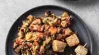 Air-Fryer Swordfish Skewers with Tomato-Scallion Caponata Air-Fryer Swordfish Skewers with Tomato-Scallion Caponata
