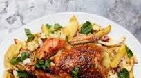 Roast Chicken with Smothered Cabbage, Bacon, and Potatoes Roast Chicken with Smothered Cabbage, Bacon, and Potatoes