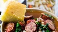 Black-Eyed Pea Stew with Sausage and Kale Black-Eyed Pea Stew with Sausage and Kale