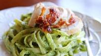 Pasta with Pesto Cream Sauce Pasta with Pesto Cream Sauce