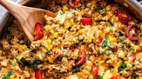 Southwest Turkey, Vegetable and Rice Skillet Southwest Turkey, Vegetable and Rice Skillet