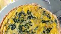 Spinach Quiche With Onions And Gruyere cheese. Spinach Quiche With Onions And Gruyere cheese.
