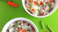 Vegetable white rice (White rice with vegetables) Vegetable white rice (White rice with vegetables)