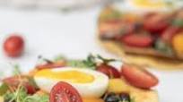 Sweet Grape Tomato Breakfast Tostadas Sweet Grape Tomato Breakfast Tostadas