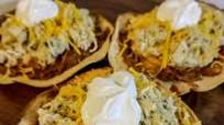 Loaded Shredded Chicken Tostadas Loaded Shredded Chicken Tostadas