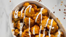 Duo Crisp + Air Fryer - Turmeric Roasted Cauliflower with Honey Yogurt Sauce Duo Crisp + Air Fryer - Turmeric Roasted Cauliflower with Honey Yogurt Sauce
