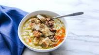 Split Pea Soup with Garlic-Bread Croutons & ‘Bacon’ Crumbles Split Pea Soup with Garlic-Bread Croutons & ‘Bacon’ Crumbles
