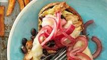 Cuban Pork and Black Bean Melts with Mustard Dressing and Pickled Red Onions Cuban Pork and Black Bean Melts with Mustard Dressing and Pickled Red Onions