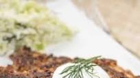 Pecan Crusted Tilapia with Lime Dill Yogurt Sauce Pecan Crusted Tilapia with Lime Dill Yogurt Sauce