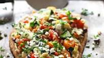 Veggie Hummus Flatbread Veggie Hummus Flatbread