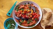 Roast vegetable hummus with zhoug Roast vegetable hummus with zhoug