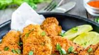 Eggless Oven Fried Chicken Tenders Eggless Oven Fried Chicken Tenders