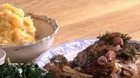 Incredible Roasted Shoulder of Lamb with Smashed Vegetables and Greens Incredible Roasted Shoulder of Lamb with Smashed Vegetables and Greens