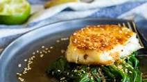 Chilean Sea Bass Recipe with Asian Glaze and Sesame Spinach Chilean Sea Bass Recipe with Asian Glaze and Sesame Spinach