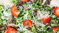 Kale Caesar Salad with Strawberries and Pumpkin Seeds Kale Caesar Salad with Strawberries and Pumpkin Seeds
