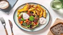 Chopped Salad Gyro Wrap with Beyond Meat® and Chunky Fries Chopped Salad Gyro Wrap with Beyond Meat® and Chunky Fries