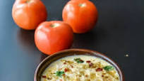 ROASTED TOMATO GARLIC RAITA / TOMATO GARLIC YOGURT DIPPING : ROASTED TOMATO GARLIC RAITA / TOMATO GARLIC YOGURT DIPPING :