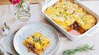 Creamy potato and meat gratin Creamy potato and meat gratin